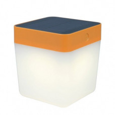 LED svietidlo, vonkajšie, 1W, solárne, stmievateľné, teplá biela, IP44, oranžová, LUTEC, TABLE CUBE