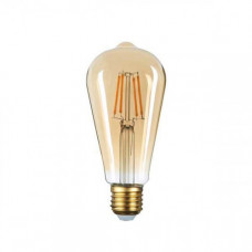 LED žiarovka , vláknový efekt , filament , Edison , E27 , ST64 , 4 W , teplá biela