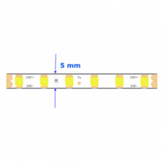 LED pásik , 24V DC , 2835 , 120 LED/ m , 9 Watt/m , denná biela , 800 lúmenov/m , úzky , 5 mm , 5 rokov záruky