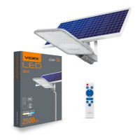 Pouličné LED svsietidlo , solárne , 100W , denná biela , dá sa načasovať , s diaľkovým ovládaním , IP65 , VIDEX , Lana