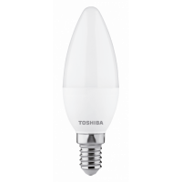 LED svietidlo, žiarovka, sviečka, objímka E14, 4,7 Watt, 180 °, teplá biela, 3 ks balenie, TOSHIBA, záruka 5 rokov