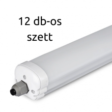  LED svietidlo, 36 Watt, 120 cm, kompaktné svietidlo, prachotesné a vodotesné, IP65, možnosť reťazenia, 120 lm/W, studená biela, 12-dielna súprava (kartón)