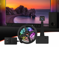 Digitálný LED pásik sada s  kamerou , funkcia sledovanie TV obrazovky , RGB + IC (digitális) , stmievateľné , 5.5m , WIFI/Bluetooth , TUYA , LEDISSIMO AMBIENT LIGHT