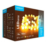 LED svetelný reťazec, vnútorný/vonkajší, teplá biela, čerešňová, 100 LED, 10 m, IP44, Modee