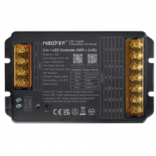 Univerzálny ovládač skupiny (zóny), 5v1, RGB/RGBW/RGB-CCT, stmievateľný, group control, wifi, 2,4 GHz, TUYA, SMART, Miboxer (Mi-Light), HW5